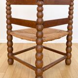 Beaded wood corner chair