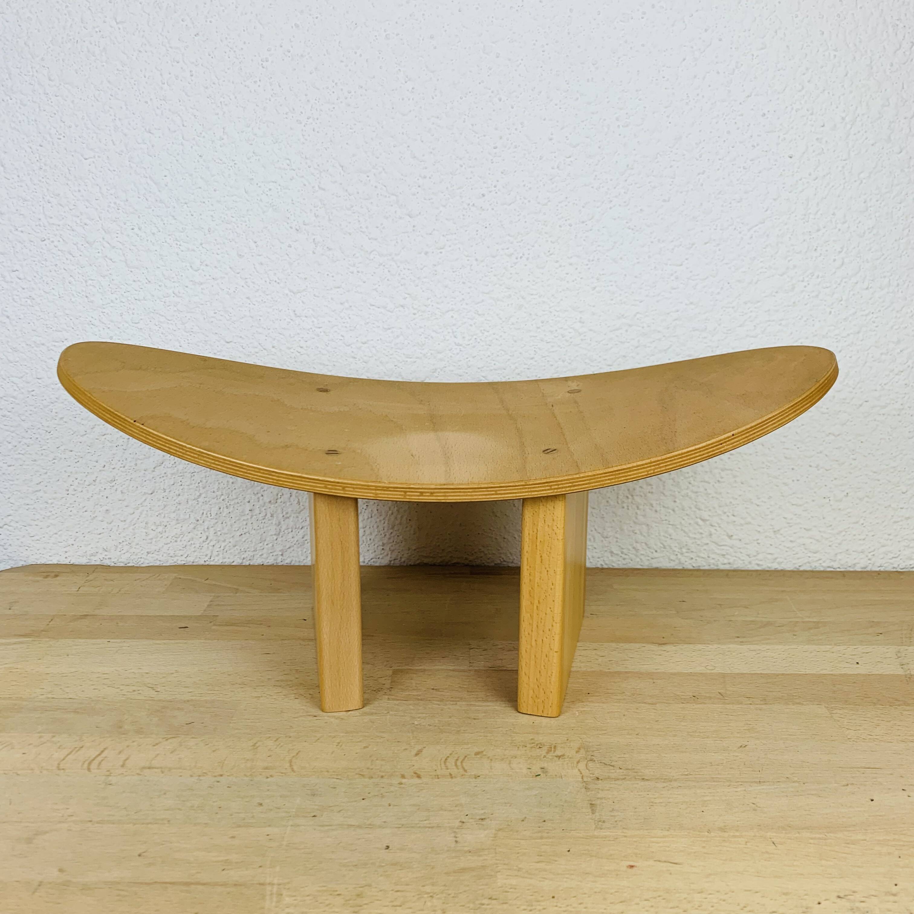 Wooden meditation stool