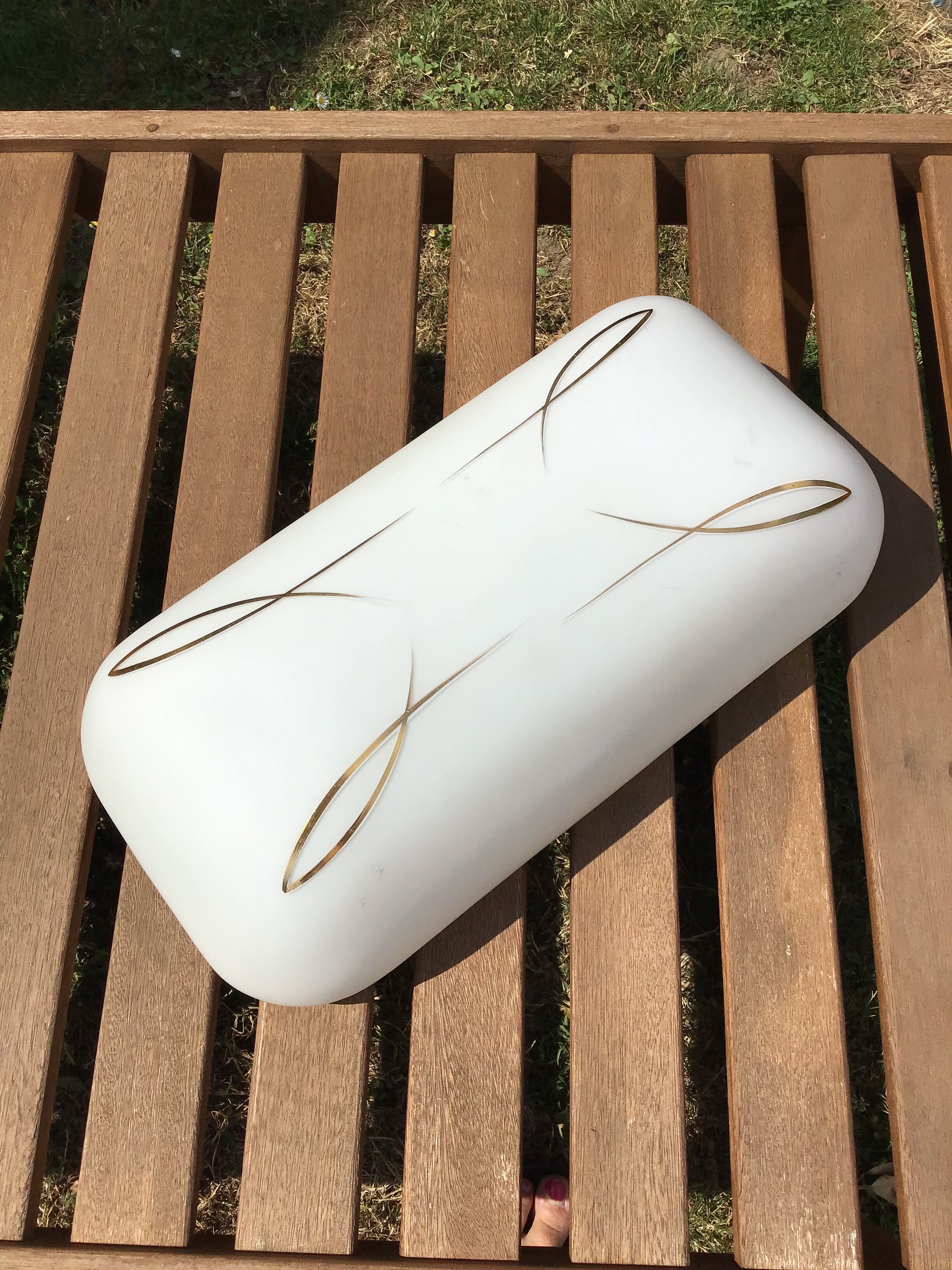 Vintage opaline wall lamp