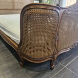 Lit corbeille cannage style Louis XV