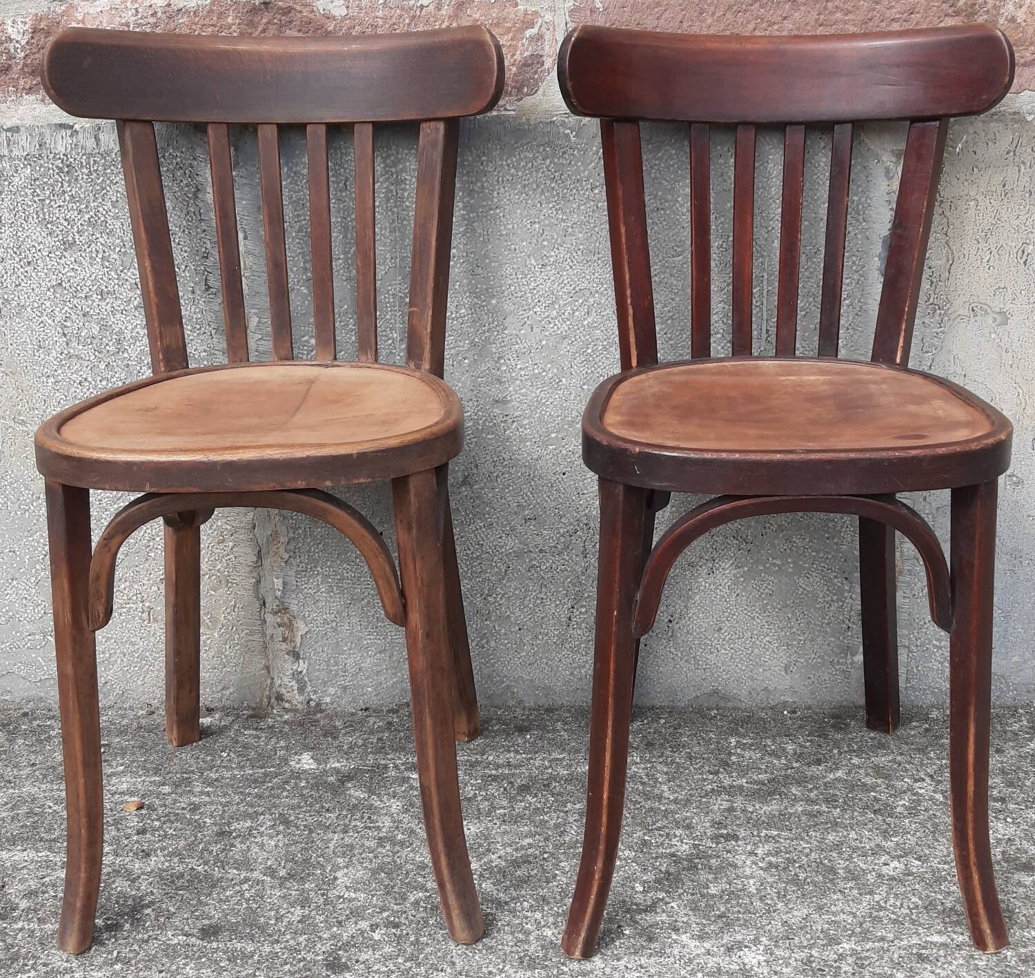 Baumann bistro chairs, 1950s. (Set of 2)