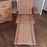 Chaise longue en rotin