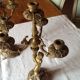Pair of bronze candlesticks, early 20th