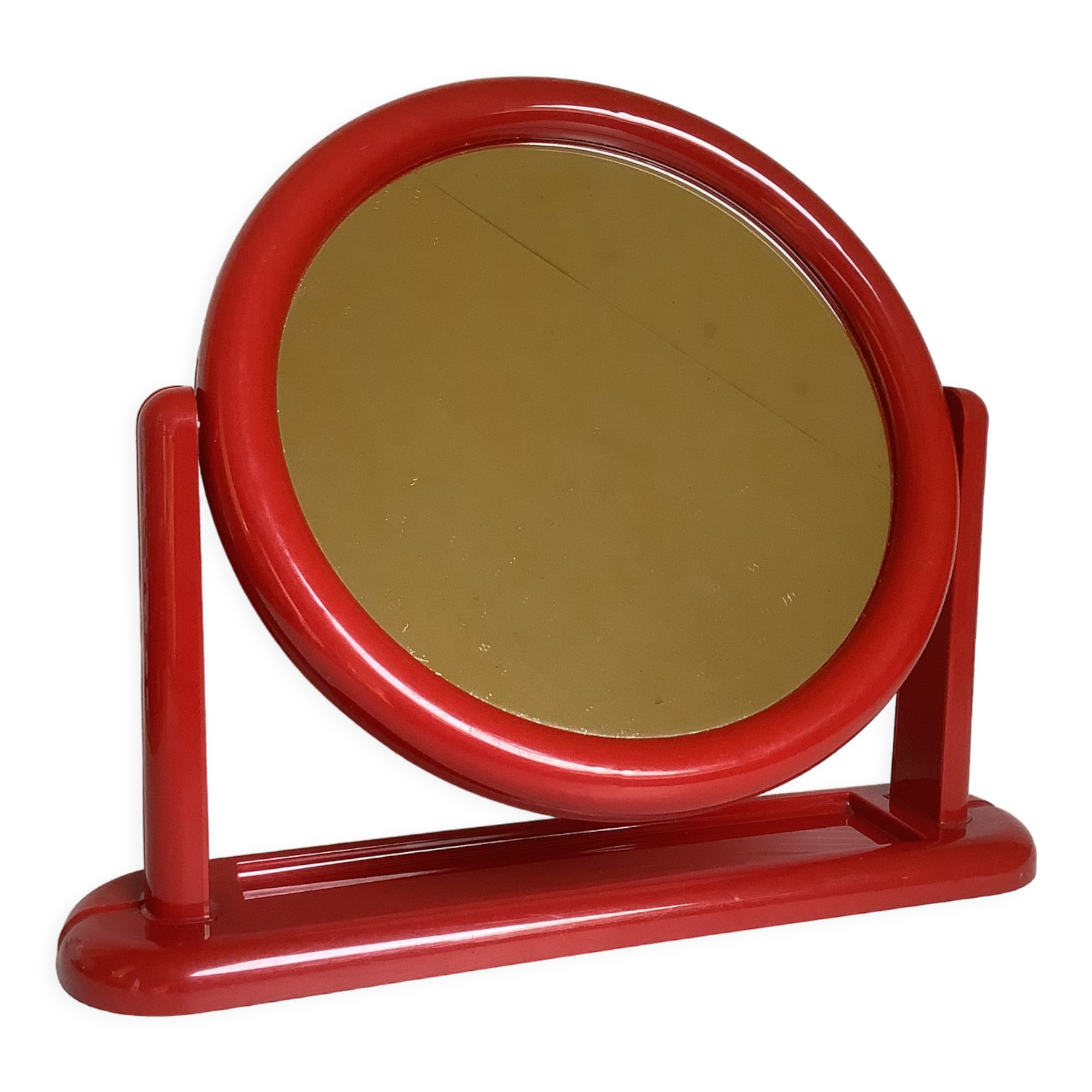 Tiger red plastic table mirror made in holland