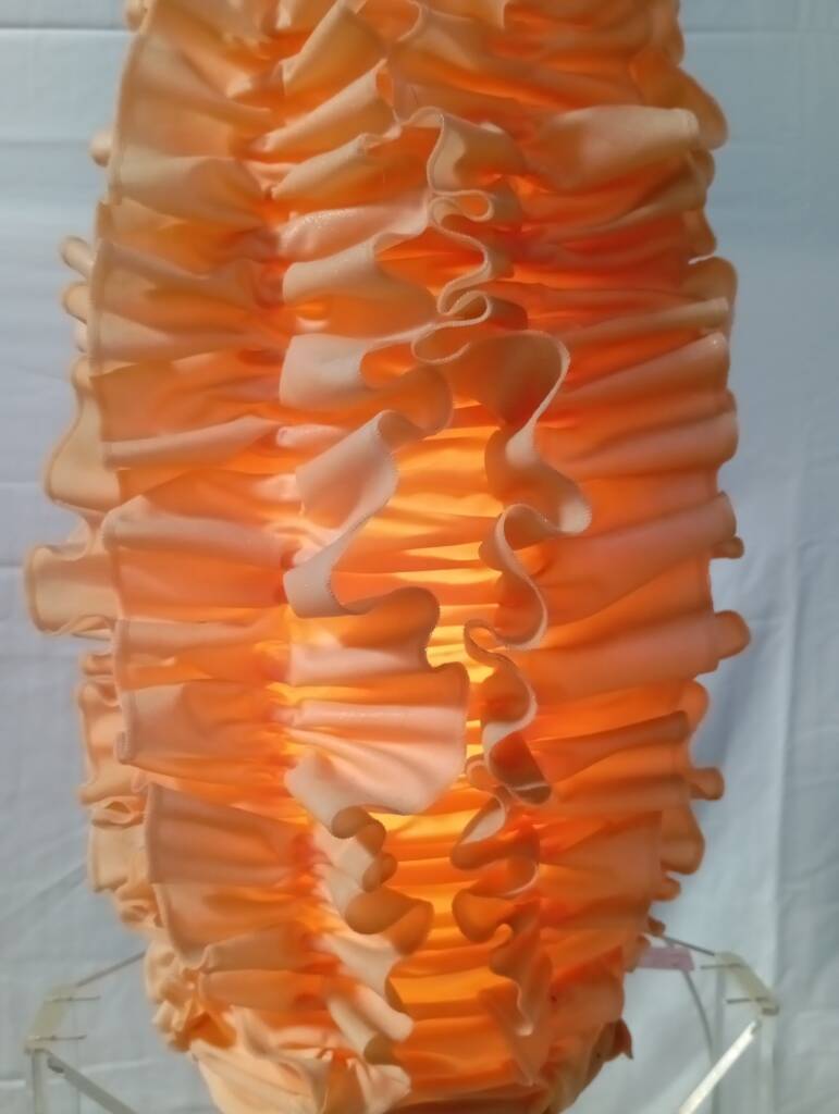 Large Jannalights draped fabric lamp from the 70s