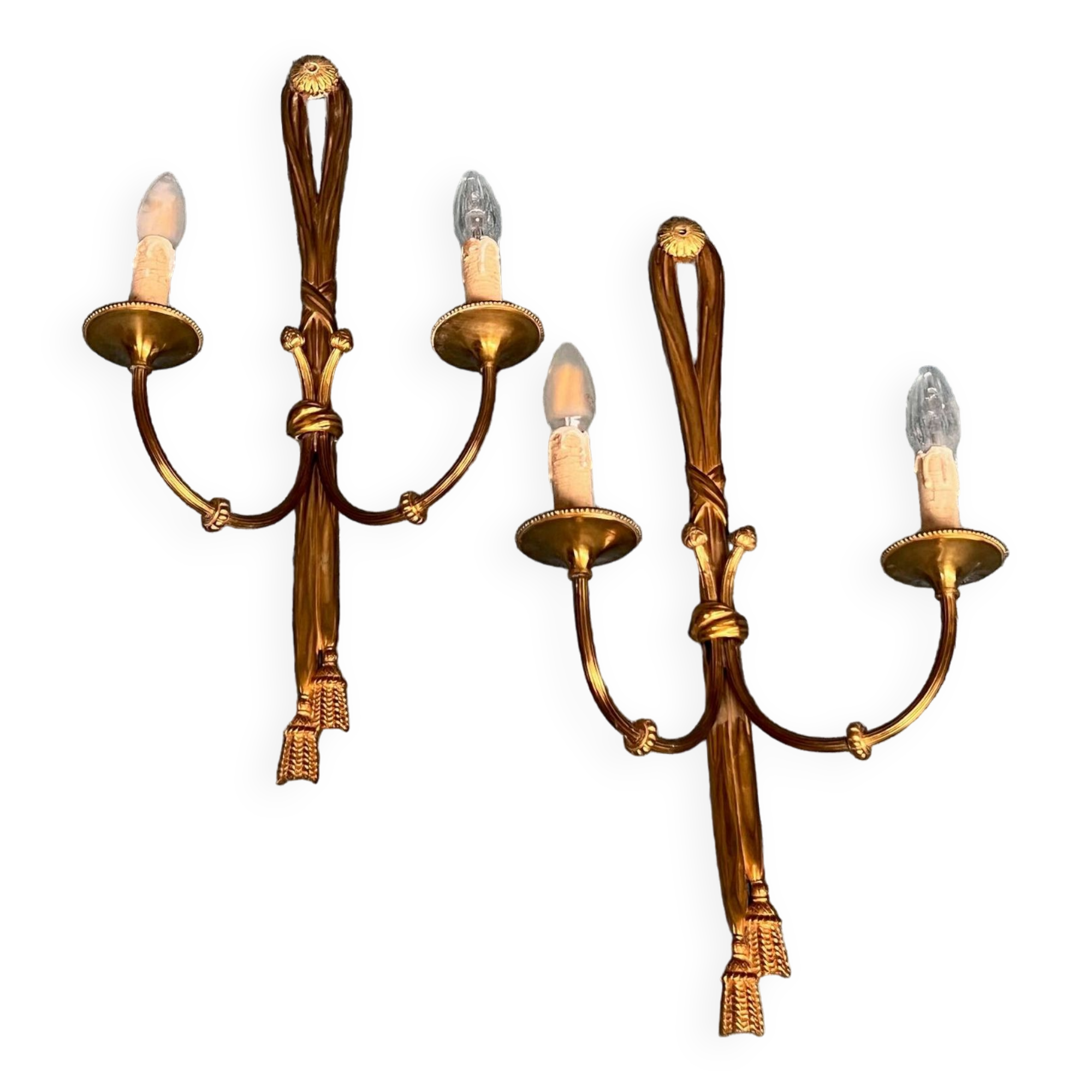 Pair of Louis XV style wall lights.