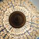 Antique crystal pendant chandelier – vintage Empire style – bronze