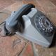Grey, dialed, 80s Vintage phone