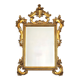 Large Italian mirror in carved wood, traditional gilding, 1980s.
