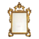 Large Italian mirror in carved wood, traditional gilding, 1980s.
