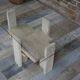Table basse en travertin et verre design Willy Ballez