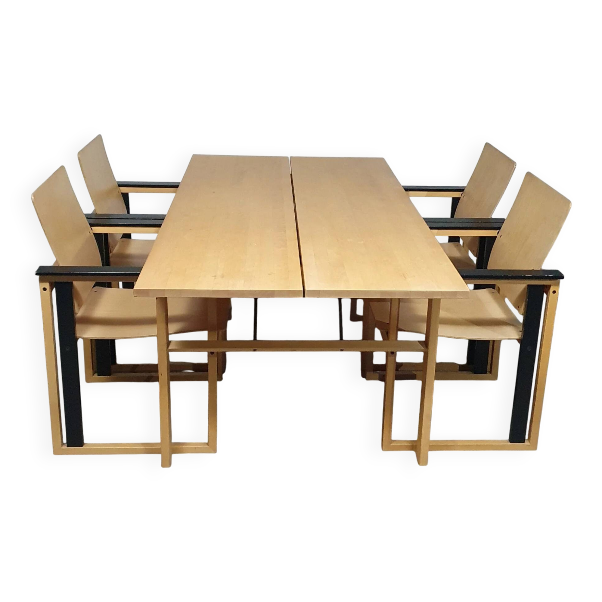 Extremely rare Finnish dining set by Simo Heikkilä / Pentik. 1980s