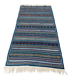 Handwoven blue kilim rug in natural wool