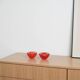 Set of glass candleholders, Swedish design, 1970s, manufactured by Kosta Bo