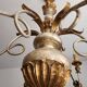 Antique gilded silver chandelier Florentine Rococo Louis XV Italy
