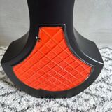 Modernist floor vase, ceramic vase 50, vase black orange, 60s, West German Pottery