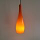 Suspension en verre orange 'Bang' par Jacob E. Bang pour Fog & Mørup, Danemark Années 1960