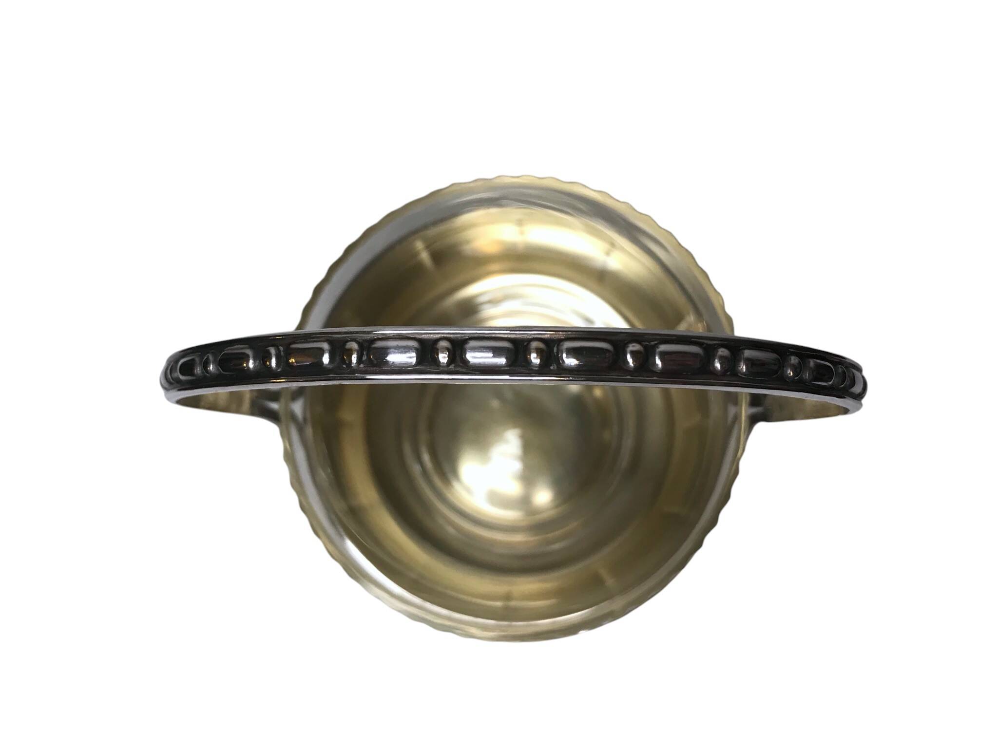 Art Deco, small silver-plated pocket basket with hallmarks from around 1930.