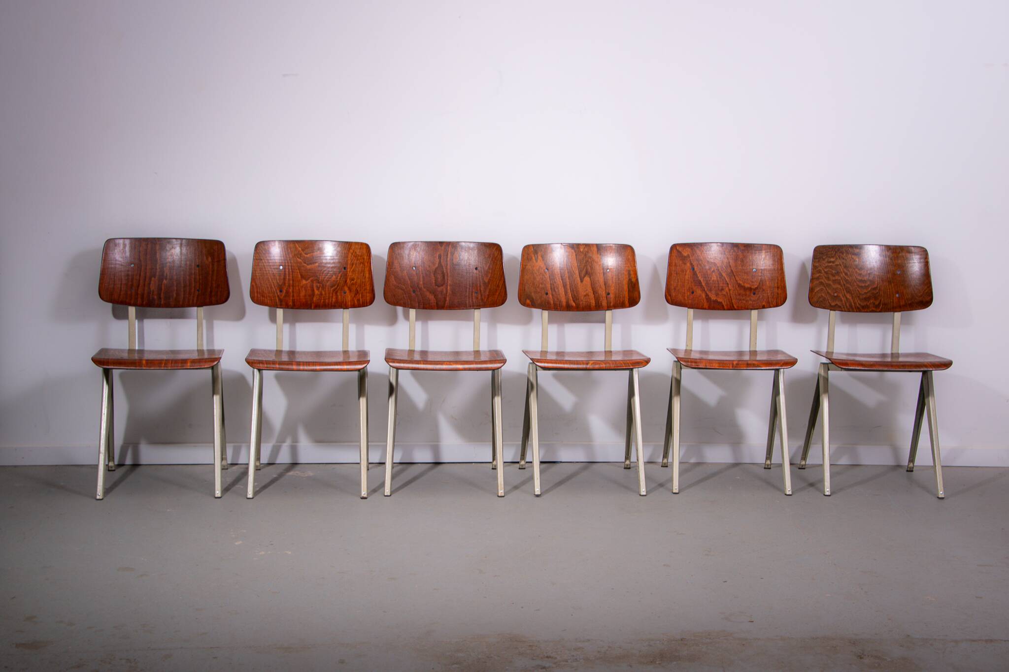 6x S16 chair by Galvanitas. Circa 1970