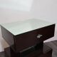 Macassar ebony bedside tables, cubic design, 1980s, set of 2.