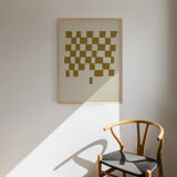 Chequers giclee art print, 50x70cm