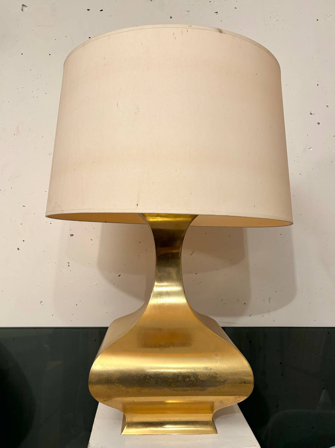 Aran table lamp in brass.Ciangiacomo creation 1970