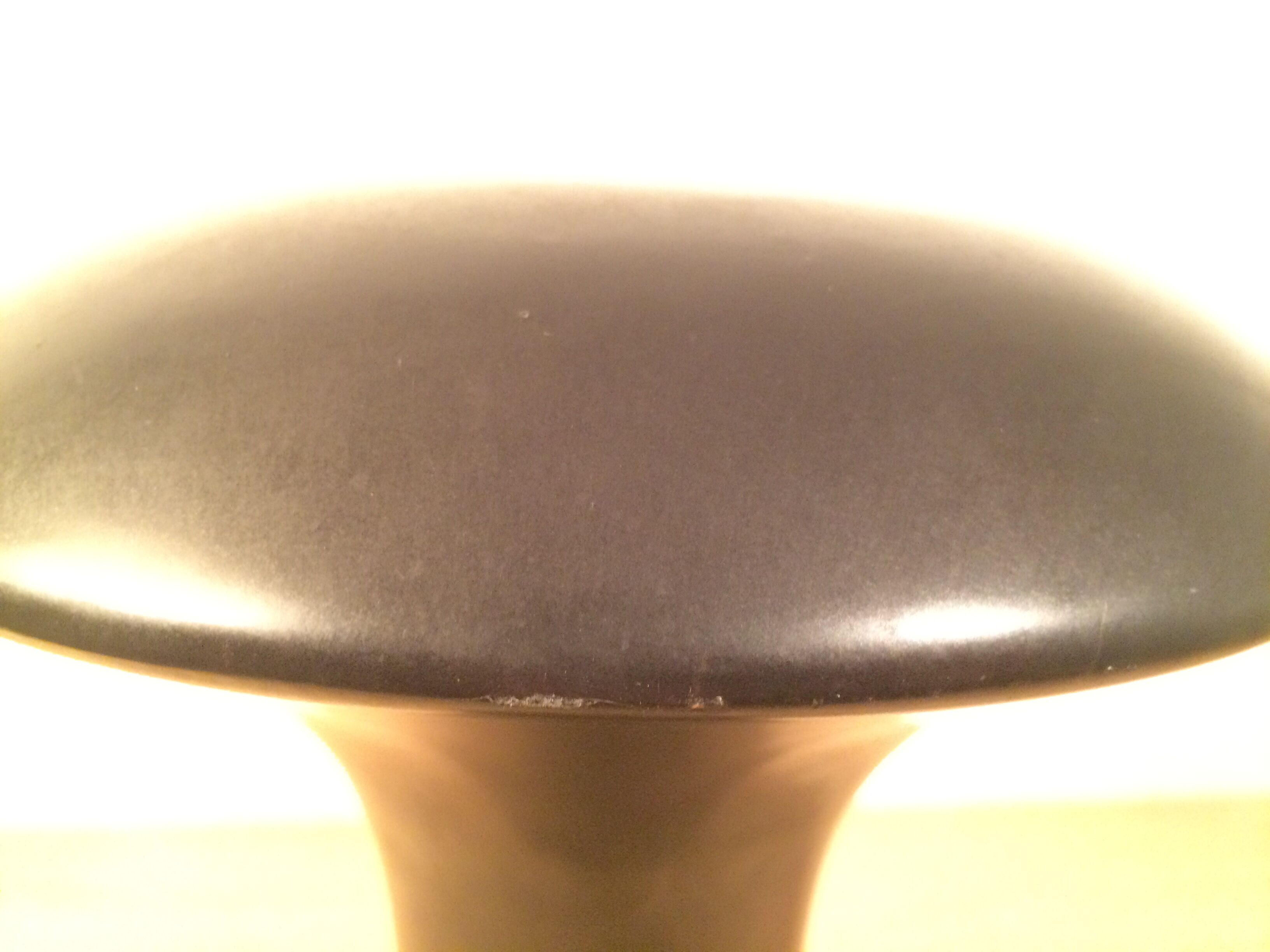 Modernist vase "mushroom" black ceramic