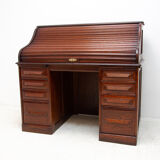Antique roller blind writing desk 1930s, United Kingdom
