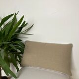Bi-sided cushion beige black white pattern