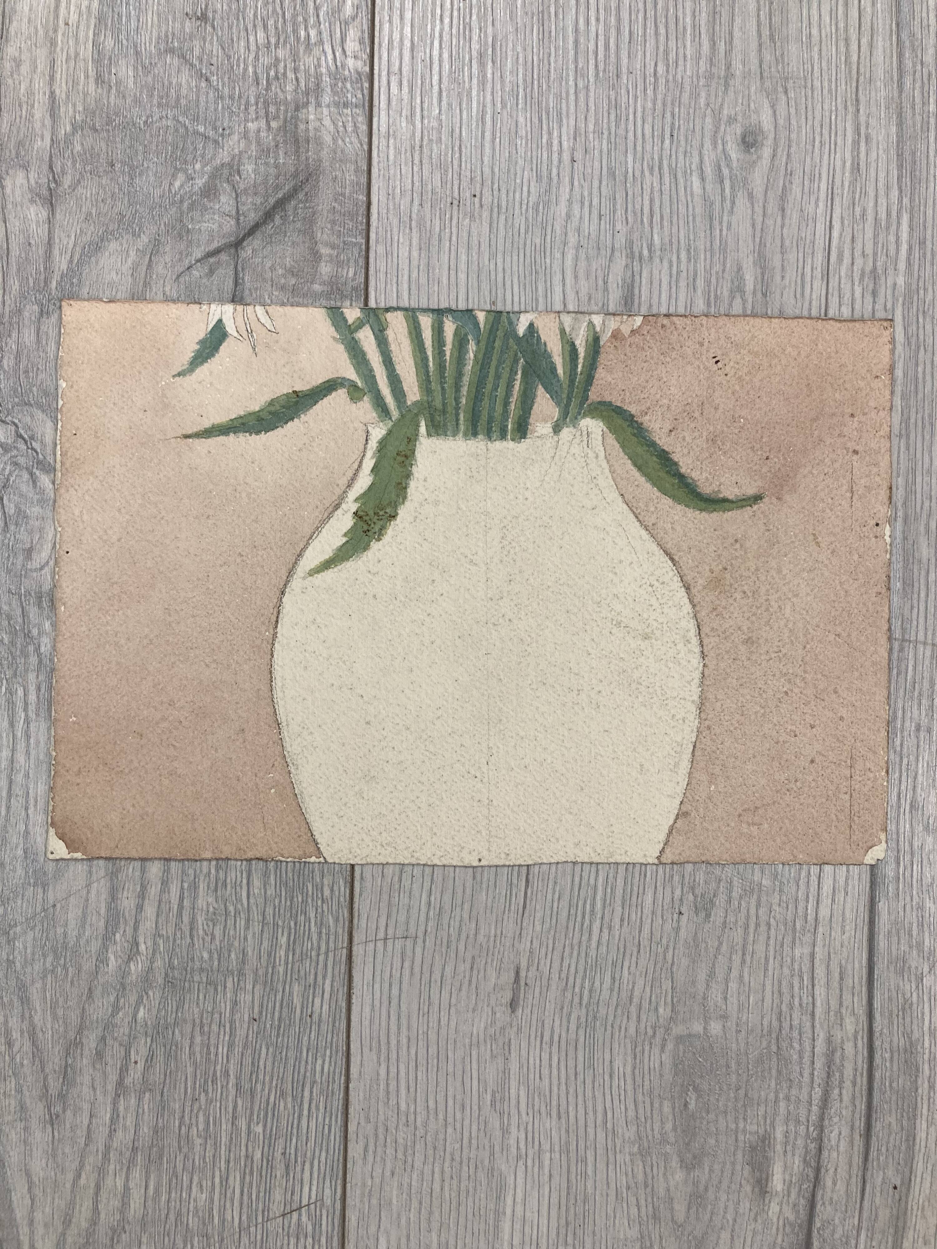Vintage landscape watercolor