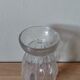 Vintage molded glass bulb vase leaf pattern