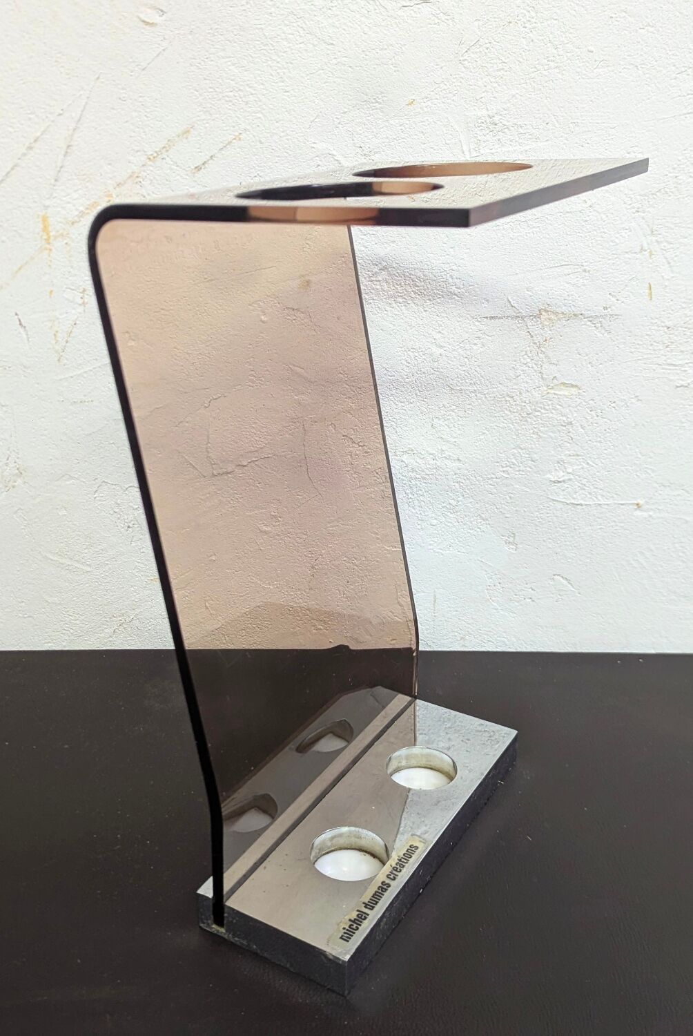Umbrella stand Michel Dumas vintage plexiglass design 1970