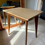 Side table in formica - tapered legs