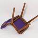 Mid-Century Modern Bumerang Chair, Purple Wool, Poland, 1960s