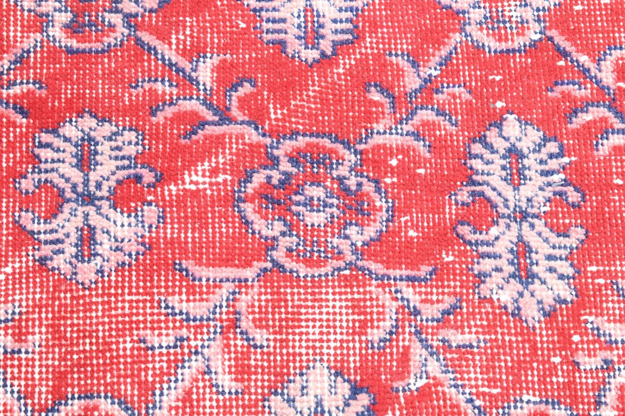 2x8 red classic vintage runner rug, 245x73cm