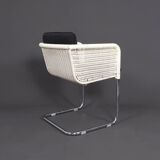 Tecta D43 White Cantilever Chairs, 1980s, Set of 4
