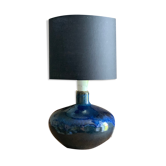 Lampe de table vintage en céramique bleue