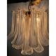 Sculptural Pair of Mazzega Style Murano Glass Selle Chandeliers