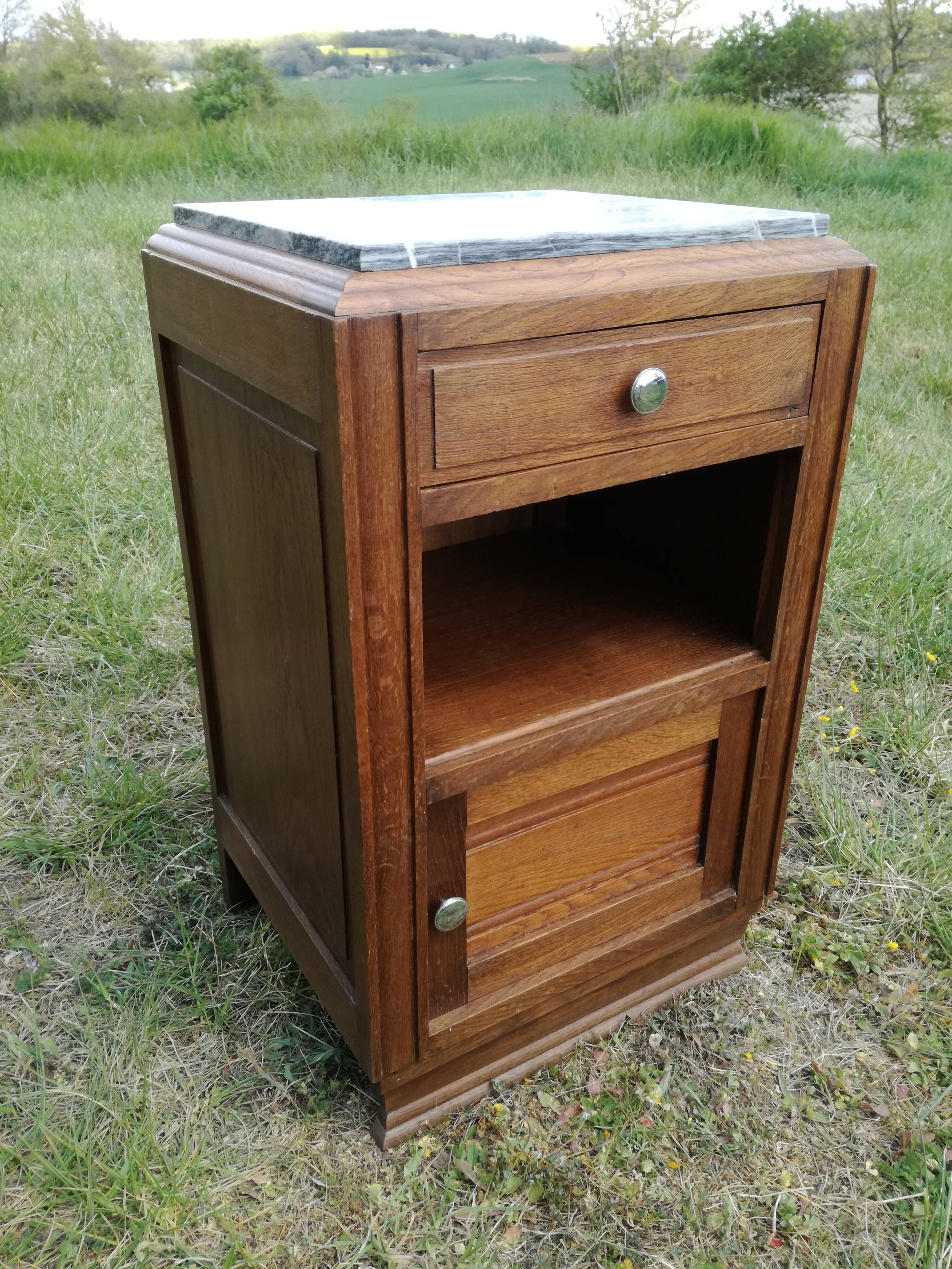 Art deco bedside on marble