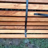 Banc de jardin ancien avec pieds en fonte vintage xxeme