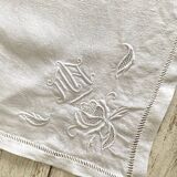 Vintage monogrammed MA napkins - 58x60cm - Métis