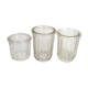 Lot of 3 thick glass jars