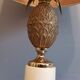 Lampe ananas ancienne laiton et métal doré, années 70