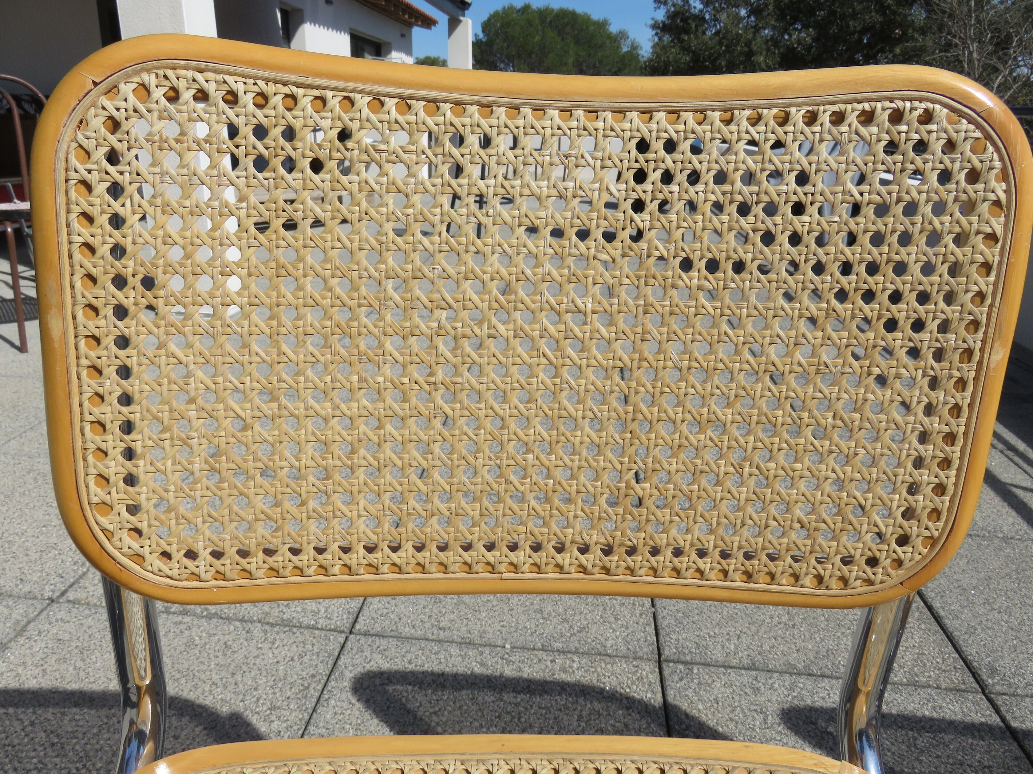 Lot de 4 chaises Marcel Breuer Cesca modèle b32