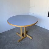 80s round beech table