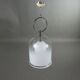 Suspension vintage en métal chromé et verre, Italie, années 1970