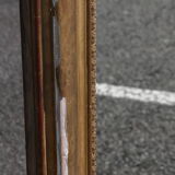 Rectangular gold mirror 161x94cm