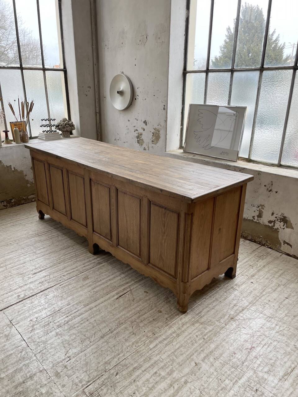 Comptoir en chêne XXL 260 cm