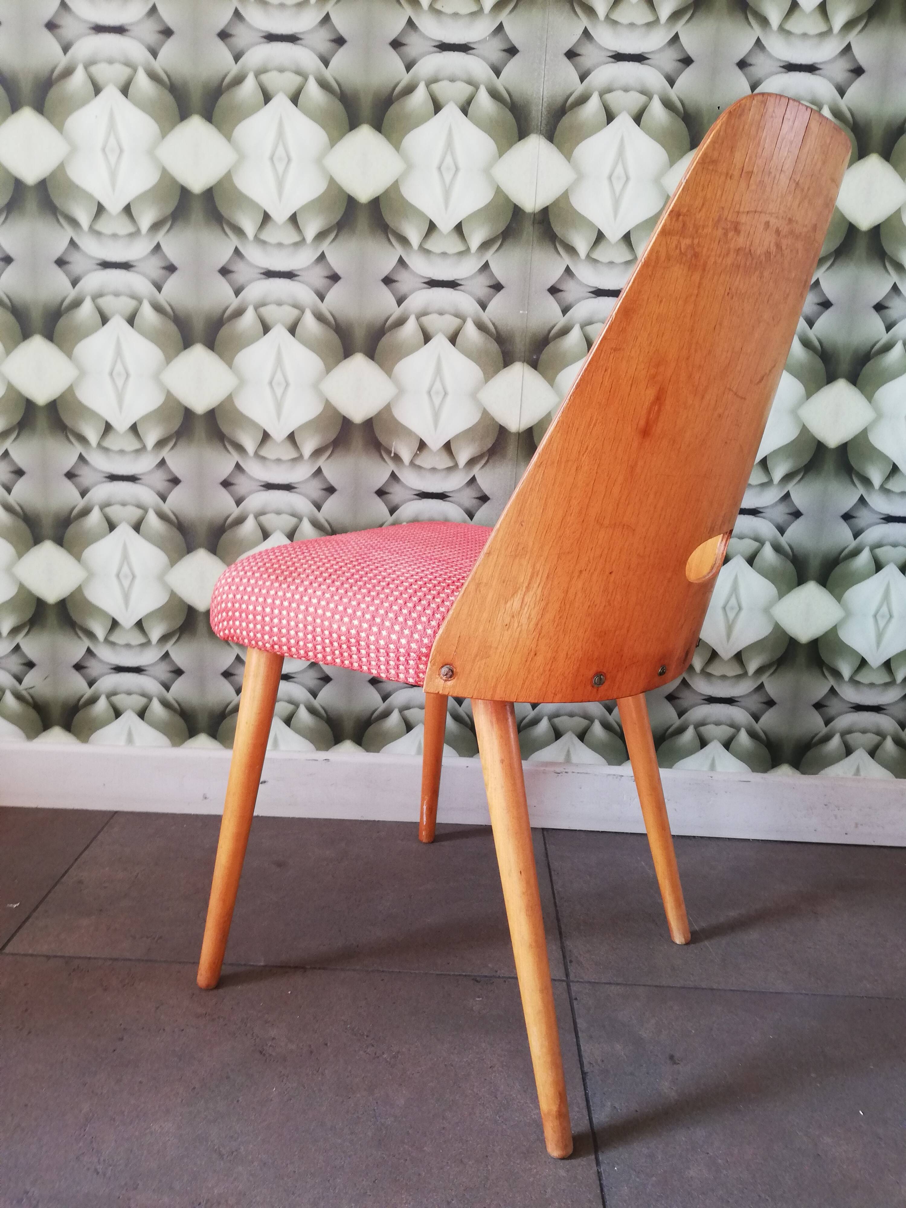 2 Vintage chairs Antonin Suman, Art Deco, Czechoslovakia 1960