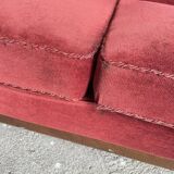 Mid-century modern three-seater velvet sofa, Swedish 1950s–1960s